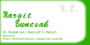 margit buncsak business card